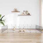 vidaXL Huisdierenkooi met deur 28 panelen 35x35 cm staal, Verzenden