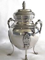 Elegante antieke verzilverde suikerpot met sierlijke, Antiek en Kunst