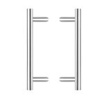 Deurgrepen set T-schuin 300mm geborsteld RVS - Intersteel, Doe-het-zelf en Bouw, Hang- en Sluitwerk, Ophalen of Verzenden, Nieuw