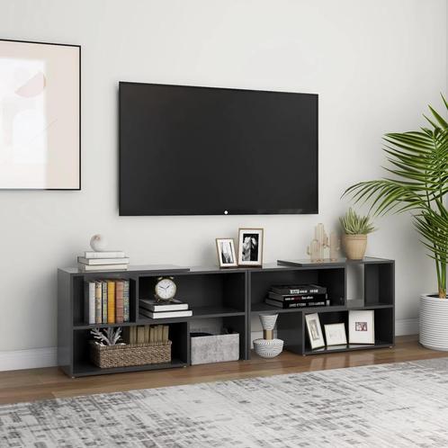 vidaXL Tv-meubel 149x30x52 cm bewerkt hout grijs, Huis en Inrichting, Kasten |Televisiemeubels, Nieuw, Verzenden