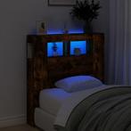 vidaXL Tête de lit à LED chêne fumé 100x18,5x103,5cm, Verzenden