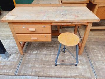 Massieve werkbanken–Must have vintage industriële stukken beschikbaar voor biedingen