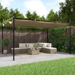 vidaXL Pergola met uitschuifbaar dak 395x292x230 taupe, Verzenden