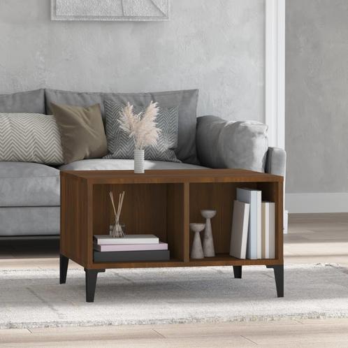 vidaXL Salontafel 60x50x36,5 cm bewerkt hout bruin, Huis en Inrichting, Tafels | Salontafels, Nieuw, Verzenden