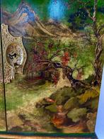 Armoire - Bois, Bois polychrome, Laiton doré - Garde-robe /