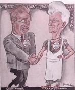 Spotprent In Nazi-Duitsland verboden Nederlandse radio ui..., Antiek en Kunst, Verzenden