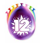 Ballonnen 12 Jaar Meerkleurig 30cm 8st, Nieuw, Verzenden