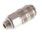 Laiton nickelé Coupleur pneumatique DN 5 Douille G 1/8 pouce, Verzenden