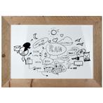 Whiteboard Steigerhout 70x90cm, Verzenden, Nieuw