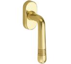 Draaikiepgarnituur Art-Deco/Elegant messing gelakt, Nieuw, Overige materialen, Klink of Kruk