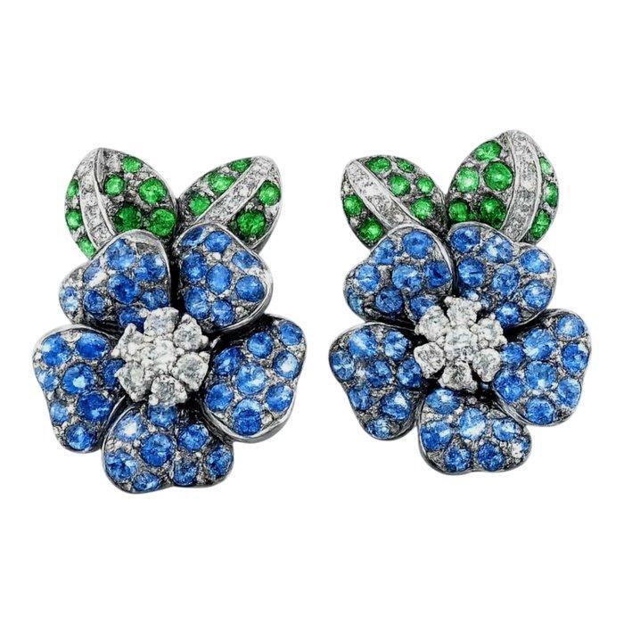 Oorbellen - 18 karaat Exclusieve 18K witgouden oorbellen met, Bijoux, Sacs & Beauté, Boucles d'oreilles