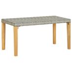 vidaXL Tuinbank 120 cm poly rattan en massief acaciahout, Tuin en Terras, Verzenden, Nieuw