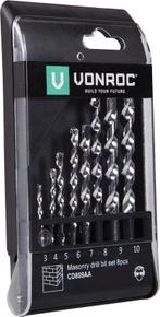 VONROC Steenboren bit set – 8 stuks – Ø3-10MM, Ophalen of Verzenden, Nieuw