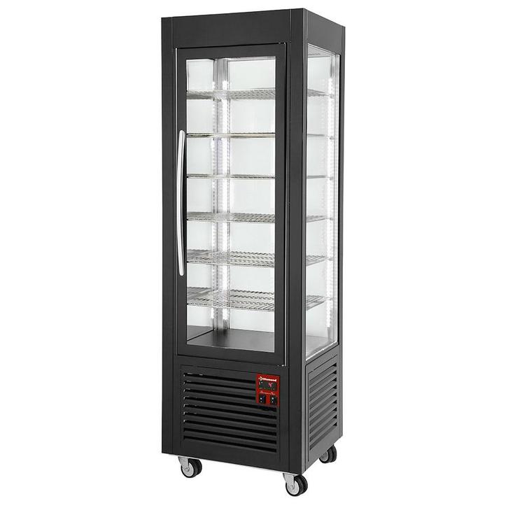 Gekoelde vitrine, 5 roosters, geventileerd, 360 LT, Zwart, Zakelijke goederen, Horeca | Keukenapparatuur, Koelen en Vriezen, Verzenden