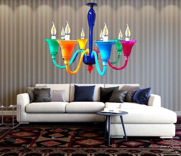SLC Illumina - Lustre - Cristal - Lampe en verre soufflé, Antiek en Kunst, Kunst | Designobjecten