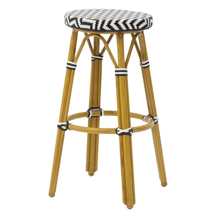 Barkruk | HAVANA | Aluminium Rotan/Aluminium | Black |, Zakelijke goederen, Horeca | Keukenapparatuur, Nieuw in verpakking, Verzenden