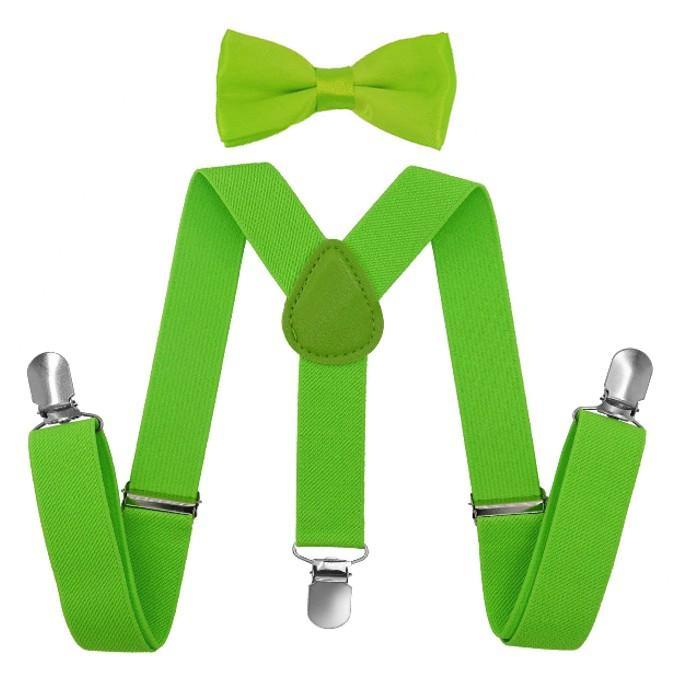 Fako Fashion - Kinder Bretels Met Vlinderstrik - 65cm - Fluo, Kinderen en Baby's, Kinderkleding | Overige, Verzenden