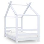vidaXL Kinderbedframe massief grenenhout wit 70x140 cm, Verzenden