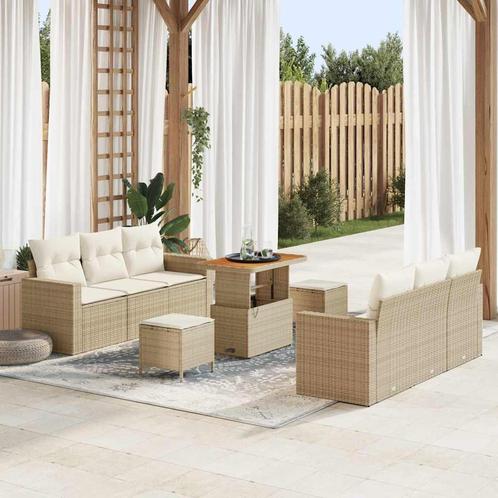 vidaXL Tuinbank Set 9 pcs beige en crèmekleurig 90 x 55 x 71, Tuin en Terras, Tuinsets en Loungesets, Nieuw, Verzenden