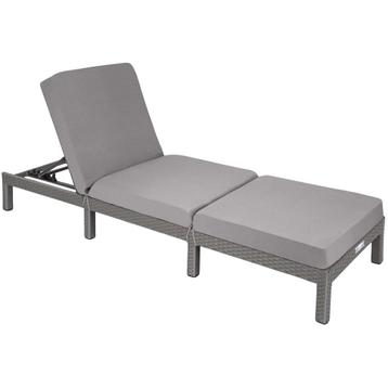 tectake Wicker ligbed Sofia - grijs, Verzenden