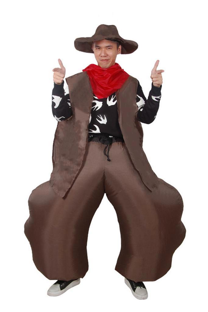KIMU® Opblaas Kostuum Cowboy Western Opblaasbaar pak Cowboyp, Kleding | Heren, Carnavalskleding en Feestkleding, Nieuw, Ophalen of Verzenden