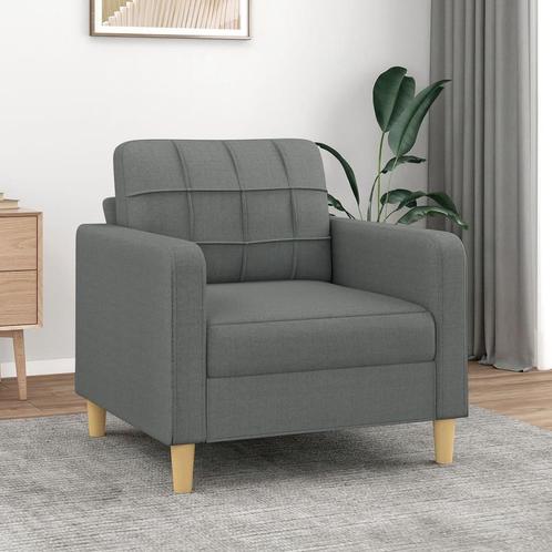 vidaXL Fauteuil Gris foncÃ© 60 cm Tissu, Huis en Inrichting, Zetels | Zetels, Verzenden