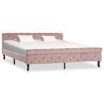 vidaXL Bedframe fluweel roze 180x200 cm, Huis en Inrichting, Slaapkamer | Bedden, Verzenden, Nieuw
