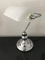 Belle lampe de bureau/notaire - Verre, métal chromé, Antiquités & Art