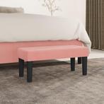 vidaXL Bankje 70x30x30 cm fluweel roze, Verzenden, Nieuw