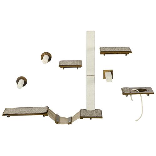 Klimmuur - Kattenmeubels - Krabpalen - Sisal - Bruin, Dieren en Toebehoren, Katten-accessoires, Nieuw, Ophalen of Verzenden