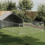 vidaXL Hondenkennel met ren 7x3x1,9 m gegalvaniseerd staal, Dieren en Toebehoren, Verzenden, Nieuw