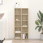 vidaXL Cd-kasten 2 st 21x16x93,5 spaanplaat sonoma, Verzenden