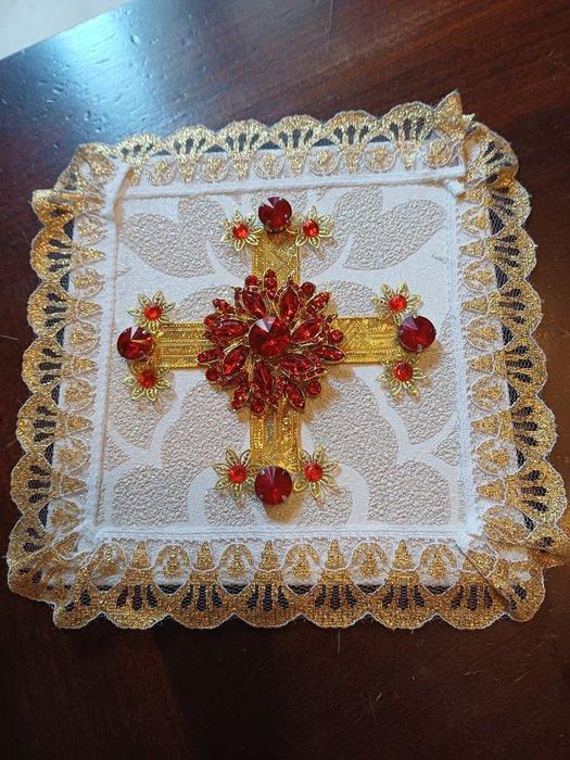 Liturgisch kleed voor de kelk - Textiel, Verguld - 2025, Antiek en Kunst, Antiek | Boeken en Manuscripten