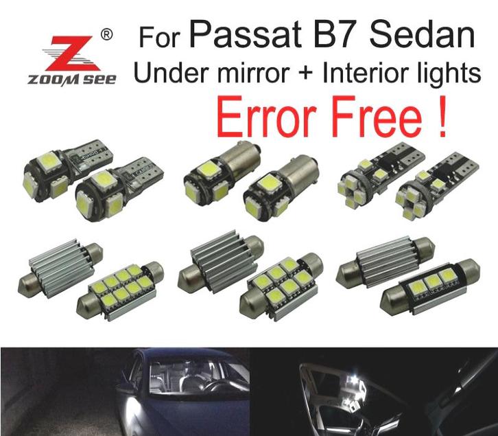 Kit 18 Ampoules Led Intérieur Passat B7 Berline Salón 2012-2, Auto-onderdelen, Verlichting, Verzenden