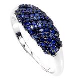 Sans prix de réserve - Bague Argent - Saphir Bleu