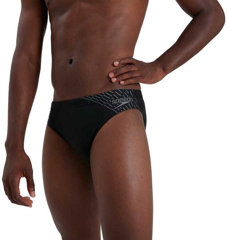 Speedo ECO Medley Logo Brief 7CM BLACK/GREY - Maat 32/D4, Kleding | Heren, Badmode en Zwemkleding, Grijs, Maat 46 (S) of kleiner