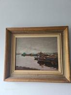 W.A Knip (1883-1967) - Haven met binnenvaart schepen