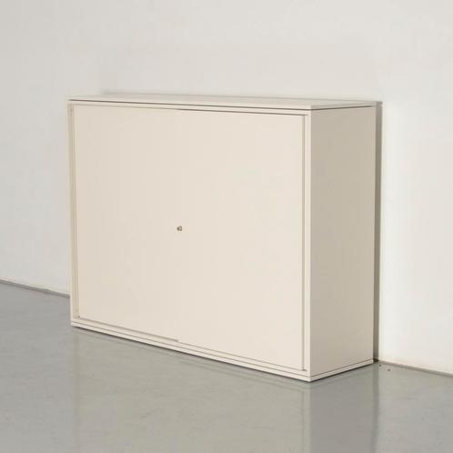 Haworth schuifdeurkast, wit, 116 x 160 cm, incl. 4 legborden, Maison & Meubles, Armoires | Armoires à porte coulissante & Armoires à archives