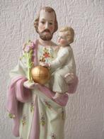 Beeld, Jozef met kindje Jezus - 47 cm - Biscuit porselein