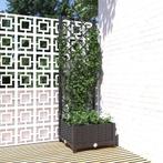 vidaXL Plantenbak met trellis zwart 40x40x121,5 cm PP, Verzenden, Nieuw
