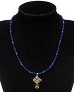 Lapis lazuli - Keltische Magie Ketting: Heilige Kruis &