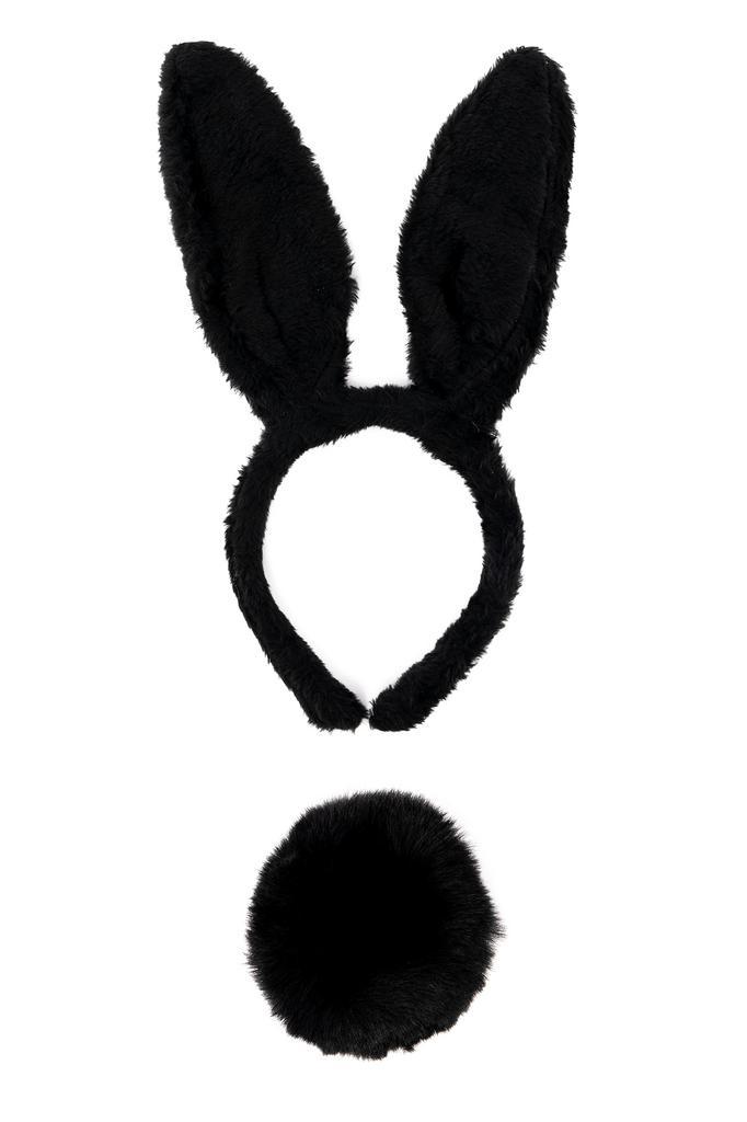 Haarband Konijn Zwart met StaartDiadeem Konijnenoren Oren Oo, Kleding | Dames, Carnavalskleding en Feestkleding, Nieuw, Ophalen of Verzenden