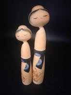 Suigai Sato - Statuette, twee Vintage Sosaku Kokeshi /|
