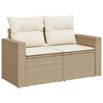 Poly Rattan Tuinbank 2-Zits Beige | Tweede Kansje | Top D..., Verzenden, Nieuw, Rotan