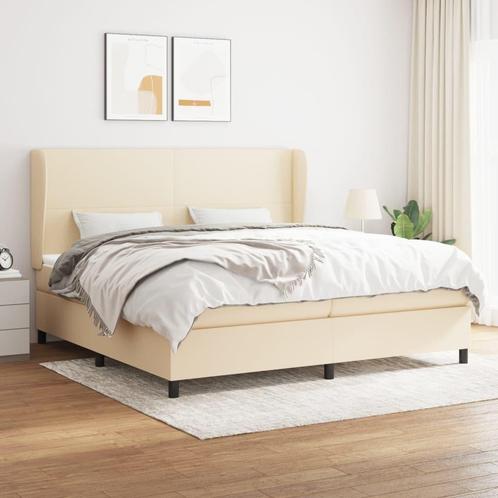 vidaXL Sommier à lattes de lit avec matelas Crème, Maison & Meubles, Chambre à coucher | Lits, Neuf, Envoi