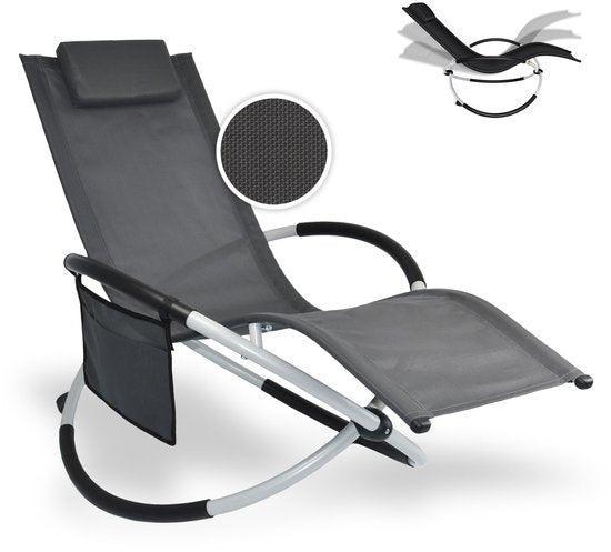 Tweedekans | FlinQ Opvouwbare Ligstoel XXL Aura - Relaxstoel, Tuin en Terras, Tuinsets en Loungesets, Ophalen of Verzenden