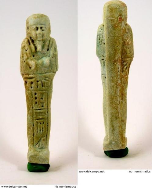 Egypt Late period 28/30th dynasty faience ushabti of Ptah..., Timbres & Monnaies, Monnaies & Billets de banque | Collections, Envoi