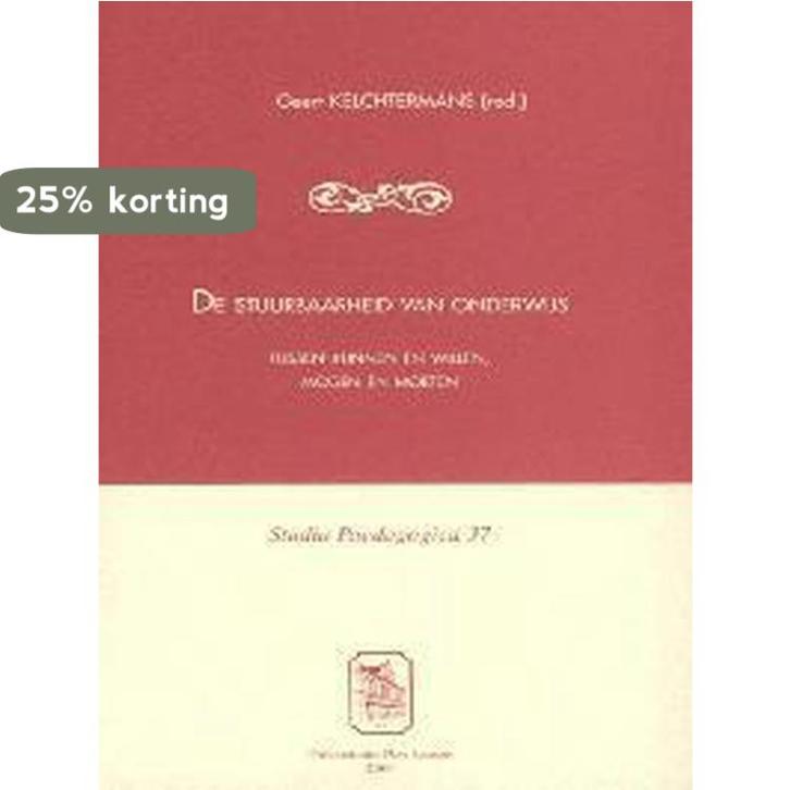 De stuurbaarheid van onderwijs / Studia Paedagogica / 37, Boeken, Studieboeken en Cursussen, Gelezen, Verzenden
