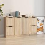 vidaXL Dressoirs 3 st bewerkt hout sonoma eiken, Huis en Inrichting, Kasten | Dressoirs, Verzenden, Nieuw