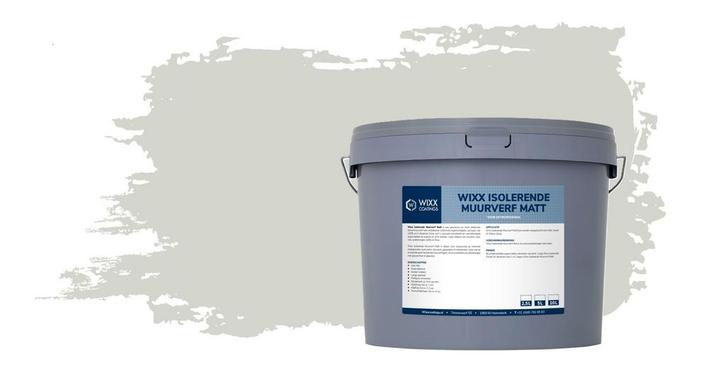 Wixx Isolerende Muurverf Matt RAL 9002 | Grijswit 10L, Doe-het-zelf en Bouw, Verf, Beits en Lak, Nieuw, Verzenden